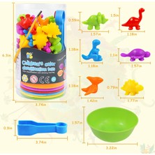 Szjiede Sayma Dinozor Oyuncakları Sıralama Kaseleriyle Eşleştirme Oyunları Matematik Için Okul Öncesi Öğrenme Aktiviteleri Renk Sıralama Eğitici Duyusal Montessori Stem 3+ Yaş Çocuklar Içi (Yurt Dışından)