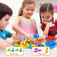 Szjiede Sayma Dinozor Oyuncakları Sıralama Kaseleriyle Eşleştirme Oyunları Matematik Için Okul Öncesi Öğrenme Aktiviteleri Renk Sıralama Eğitici Duyusal Montessori Stem 3+ Yaş Çocuklar Içi (Yurt Dışından)