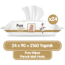 Pure Wipes Organik Islak Havlu Mendil 90X24 2160 Yaprak