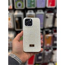 Kristal Teknoloji iPhone 14 Pro Max Için  Özel Tasarlanmış  Beyaz Taşlı Swarovski Kılıf