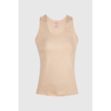 Ceylanoğlu 3'lü Bayan Ribana Saten Geniş Askılı ATLET-167 Ten