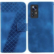 BDT Market Xiaomi 12/12S/12X Pu Deri Kart Yuvası Fonksiyonu Için Telefon Kılıfı Kabartmalı (Yurt Dışından)