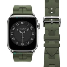 AktarMobile Apple Watch Ultra / Ultra 2 49 mm Uyumlu Spor Kordon Hermes Kilim Motifli Kayış Katlanabilir Toka