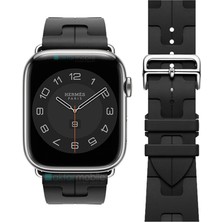 AktarMobile Apple Watch Ultra / Ultra 2 49 mm Uyumlu Spor Kordon Hermes Kilim Motifli Kayış Katlanabilir Toka