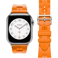 AktarMobile Apple Watch Ultra / Ultra 2 49 mm Uyumlu Spor Kordon Hermes Kilim Motifli Kayış Katlanabilir Toka