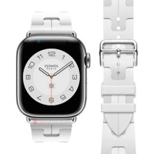 AktarMobile Apple Watch 6 5 4 3 2 1 Se 42 44 mm Uyumlu Spor Kordon Hermes Kilim Motifli Kayış Katlanabilir Toka