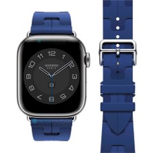 AktarMobile Apple Watch Ultra / Ultra 2 49 mm Uyumlu Spor Kordon Hermes Kilim Motifli Kayış Katlanabilir Toka