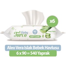 Baby Turco Softcare Aloea Vera Islak Havlu Mendil 90X6 540 Yaprak