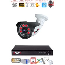 Fury 1 Kameralı Gece Görüşlü 1080P 2mp Görüntü Full Hd Atom LED Güvenlik Kamerası Seti 5570 1 Tb