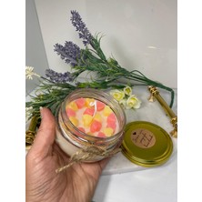 Elif Aksesuar Soya Wax Dekoratif Kapaklı Kavanozda Mum (Kokulu)