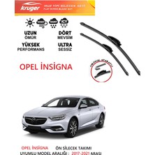 Kruger Opel Insignia 2017-2021 Arası Muz Silecek Takımı Araca Özel Orijinal Aparat