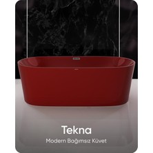 Bathson Tekna Kırmızı Bağımsız Küvet 150X79X62 cm