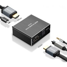 Boblov HDMI Ses Ayırıcı 4k*2k Hdmı'dan Optik Spdif Toslink HDMI 3,5 mm Ses Dönüştürücü 2ch 5.1ch 3 Ses Modu Audio Extractor