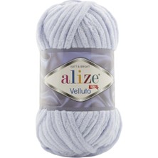 Alize 5 Adet Velluto Kadife El Örgü Ipliği gri 416