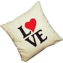 Angel's Collection Love Punch Işlemeli Kırlent Kılıfı Tekli