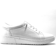 Beety 5277-1 Deri Gri & Beyaz Lastikli Kadın Casual Ayakkabı