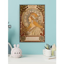 Poster City Alphonse Mucha, Zodyak Takvimi Tablosu Sanat Posteri