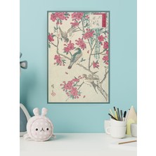 Poster City Utagawa Hiroshige, Söğüt Kiraz Çiçekleri Tablosu Sanat Posteri