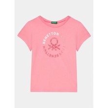 Benetton Pembe Kız Çocuk T-Shirt 3I1XC10H8