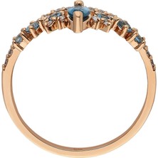 Sirius Pırlanta ve Topaz Taşlı Elizabeth Tacı Yüzük
