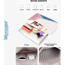 Microcase Macbook Air 13 A1466 A1369 Için Macbook Çantası 2 Bölmeli AL4227 Krem Pembe Mavi