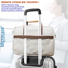 Microcase Macbook Air 13 A1466 A1369 Için Macbook Çantası 2 Bölmeli AL4227 Krem Pembe Mavi