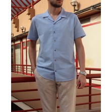 İnpool Erkek, Yaka Detaylı, Pamuklu, Old Money, Kısa Kollu Gömlek 24INPG06