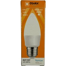 Osaka 6W (50W) 6500K (Beyaz Işık) E27 Duylu LED Ampul (10 Adet)