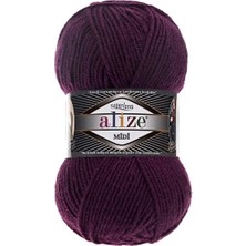 Alize 5 Adet Süperlana Midi Mürdüm 111 El Örgü Ipi Yelek Hırka Ipi Atkı Bere Kazak Ipliği