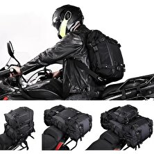 Ebakbak Motosiklet Lüx Sırt Çantası,Arka ve Yan Çanta Olma Özellikli Waterproof Motor Touring Çanta 30 litre