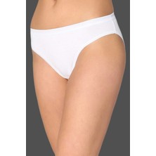 Tutku Kadın Beyaz 6'lı Paket Pamuklu Su Yolu Bikini Külot