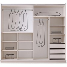 Avm 24 Kopenhag Gardırop-Mdf-Aytaşı-240x66x215cm-Sürgülü Aynalı Kapak-Ücretsiz Nakliye Ve Montaj