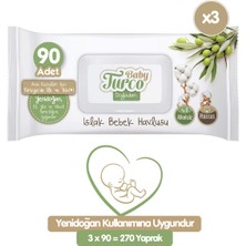 Baby Turco Doğadan Yenidoğan Islak Havlu Mendil 90X3 270 Yaprak