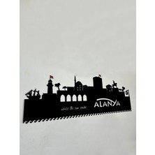 Tropmix Dekoratif Alanya Temalı Metal Duvar Panosu 100 cm x 35CM