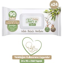 Baby Turco Doğadan Yenidoğan Islak Havlu Mendil 90X24 2160 Yaprak