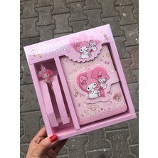 Syn İletişim My Melodi Melody Y2K Sanrio Kawai Planlayıcı Deri Kapaklı Miknatıslı Kalemlik Lüx Kırtasiye Ajanda Defter Kalem Seti