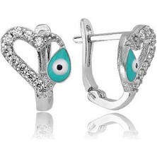 Serra Jewels Gümüş Kalp Figürlü Çocuk Küpesi