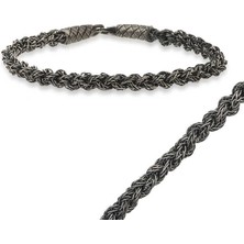 Serra Jewels Gümüş Kazaziye Örgü Bileklik