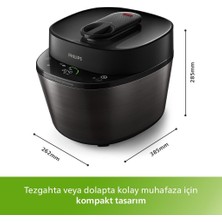 Philips 5lt Hızlı Basınç Özel Pişirme Program 18 Koruma Sistemi If Tasarım Ödülü Sahibi Elektrikli Akıllı Düdüklü Tencere