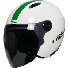 Ebakbak Motosiklet ve Bisiklet  Yarım Kask Siyah Vizör Ce Sertifikalı Abs Material Motor Kaskı Italy