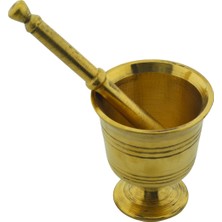 Hit Dükkan Sarı Pirinç Döküm Havan ve Tokmak 960GR (8.6cmx9.7cm) No:1
