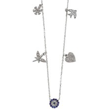 Serra Jewels Gümüş Nazarlı Şans Kolyesi