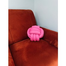Lucky Kids Dekoratif Düğüm Top Yastık Pembe