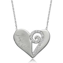 Serra Jewels Gümüş Kalpli Aşkım Bayan Kolye