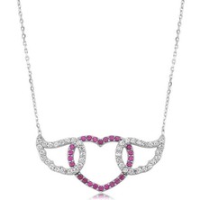 Serra Jewels Gümüş Kanatlı Kalp Bayan Kolye