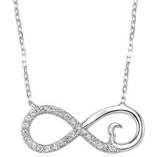 Serra Jewels Gümüş Kalpli Sonsuzluk Bayan Kolye