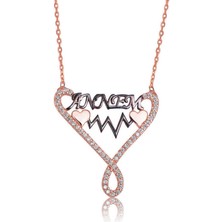 Serra Jewels Gümüş Annem Yazılı Sonsuzluk Bayan Kolye