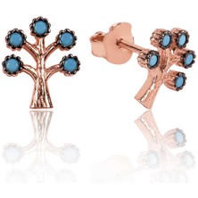 Serra Jewels Gümüş Hayat Ağacı Çivili Küpe