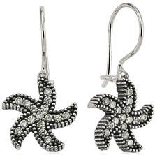 Serra Jewels Gümüş Deniz Yıldızı Sallantılı Küpe