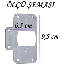 Glaswen Dolap Kapak Taş Menteşe Tamir Sacı Pratik Onarım Kiti Krom Metal Yuva Tablası 6.5 x 9 cm (4 Adet)